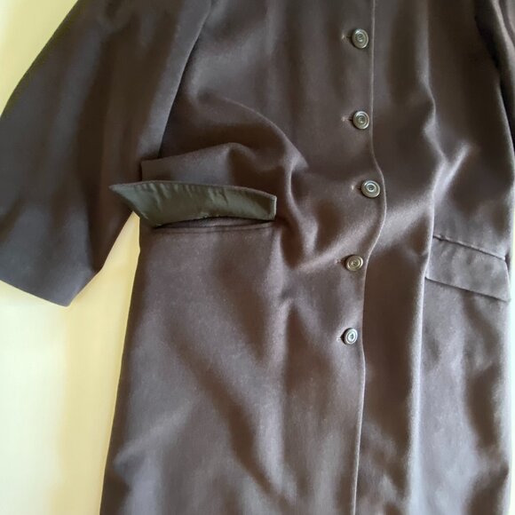 Jaeger Wool Cashmere Angora Overcoat Great Britain Sz12 - Picture 10 of 14